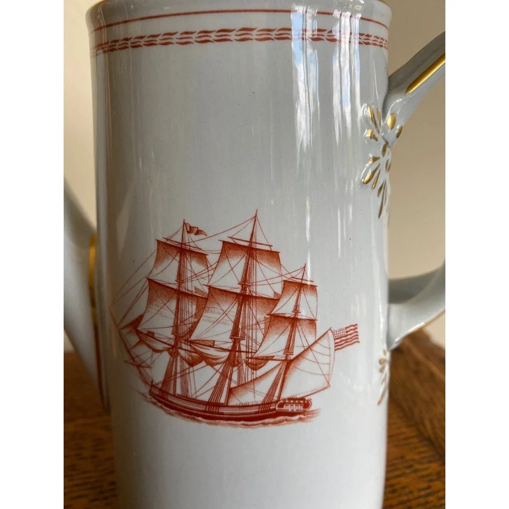 Coffee Coco Pot Tea Spode Trade Winds London 4C Pottery 8.5